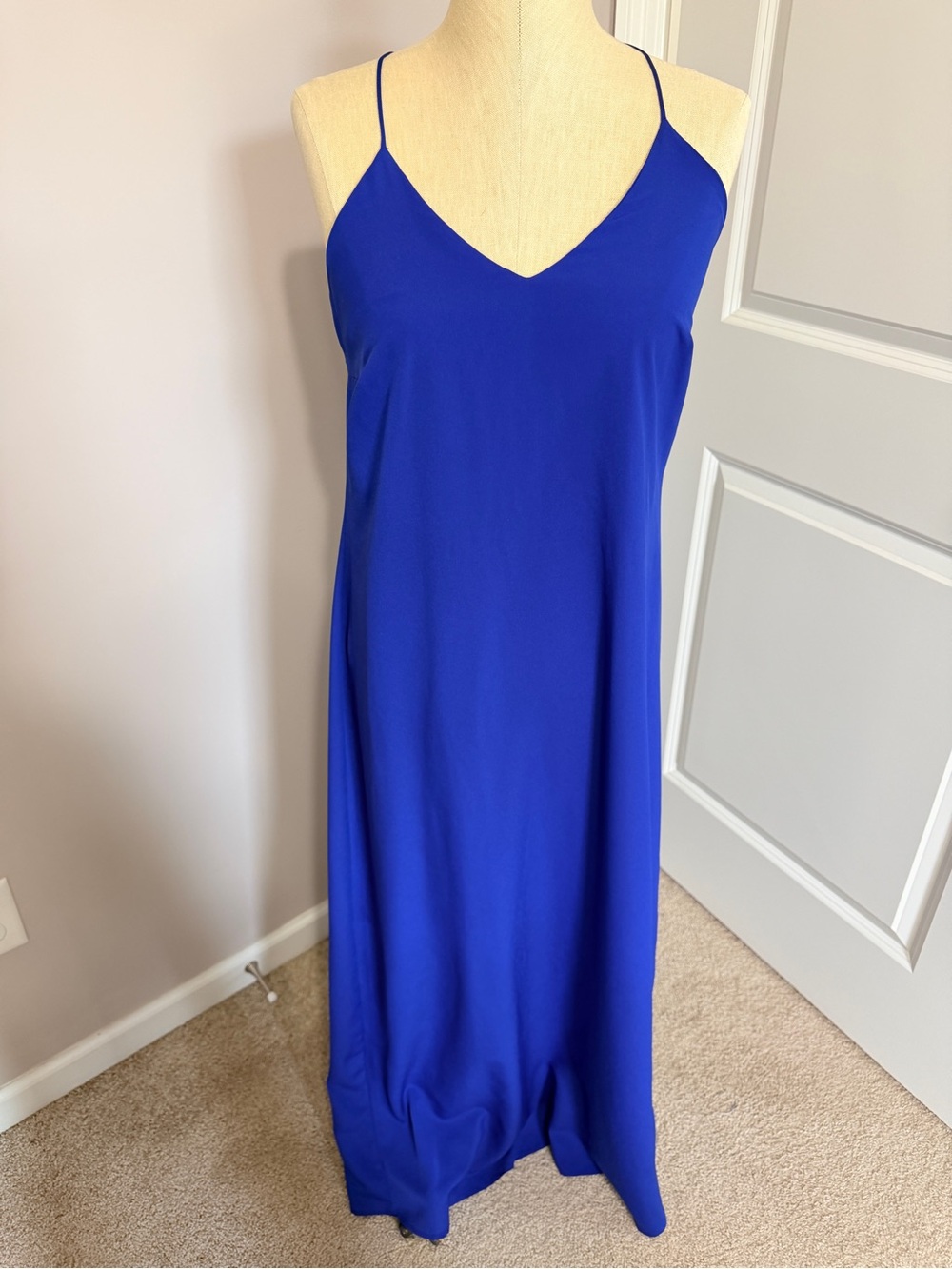 Old Navy Cobalt Blue Spaghetti Strap Maxi Dress